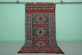 4.7 x 8.8 FT Moroccan Rug – Vibrant Tribal Pattern Wool Carpet