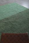 Two-Tone Green Moroccan Rug - 8.2 X 10.1 Feet, Elegant Handwoven Floor Accent