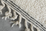 Handmade Beni Ourain Moroccan Rug 5.1 x 7.7 Feet - Cream with Black Diamond Pattern