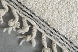 Handmade Beni Ourain Moroccan Rug 5.1 x 7.7 Feet - Cream with Black Diamond Pattern
