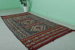 4.7 x 8.8 FT Moroccan Rug – Vibrant Tribal Pattern Wool Carpet