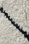 Handmade Beni Ourain Moroccan Rug 5.1 x 7.7 Feet - Cream with Black Diamond Pattern