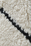 Handmade Beni Ourain Moroccan Rug 5.1 x 7.7 Feet - Cream with Black Diamond Pattern