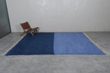 Two-Tone Blue Moroccan Rug 8.2 x 10.4 Ft | Modern Minimalist Design