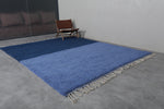 Two-Tone Blue Moroccan Rug 8.2 x 10.4 Ft | Modern Minimalist Design