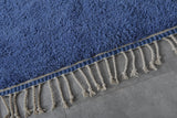 Two-Tone Blue Moroccan Rug 8.2 x 10.4 Ft | Modern Minimalist Design