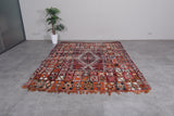 Colorful Boujaad Moroccan Rug - 6.8 x 9.4 Feet Vintage Handmade Carpet