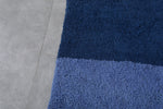 Two-Tone Blue Moroccan Rug 8.2 x 10.4 Ft | Modern Minimalist Design