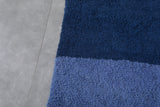 Two-Tone Blue Moroccan Rug 8.2 x 10.4 Ft | Modern Minimalist Design