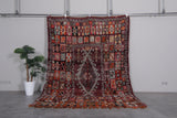 Colorful Boujaad Moroccan Rug - 6.8 x 9.4 Feet Vintage Handmade Carpet