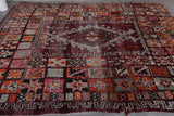 Colorful Boujaad Moroccan Rug - 6.8 x 9.4 Feet Vintage Handmade Carpet