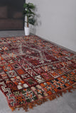 Colorful Boujaad Moroccan Rug - 6.8 x 9.4 Feet Vintage Handmade Carpet