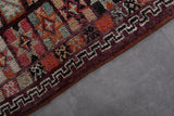 Colorful Boujaad Moroccan Rug - 6.8 x 9.4 Feet Vintage Handmade Carpet