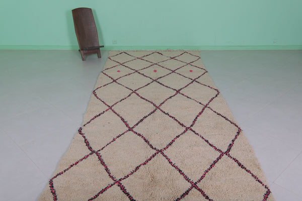 Moroccan berber diamond rug 5.3 x 14.4 FT | Handwoven wool | Traditional Moroccan design