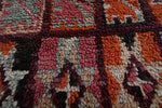 Colorful Boujaad Moroccan Rug - 6.8 x 9.4 Feet Vintage Handmade Carpet