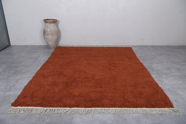 Brown custom size Moroccan rug