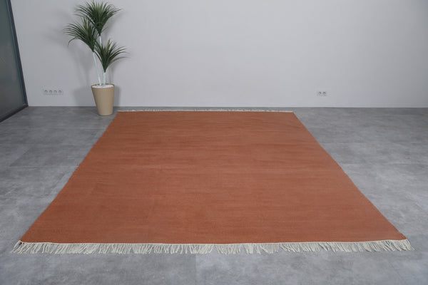 Flatwoven Moroccan rug - Terracotta custom rug