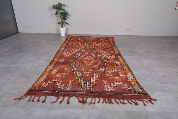 Vintage Moroccan rug – 5.7 x 11.5 ft | Authentic bohemian floor art
