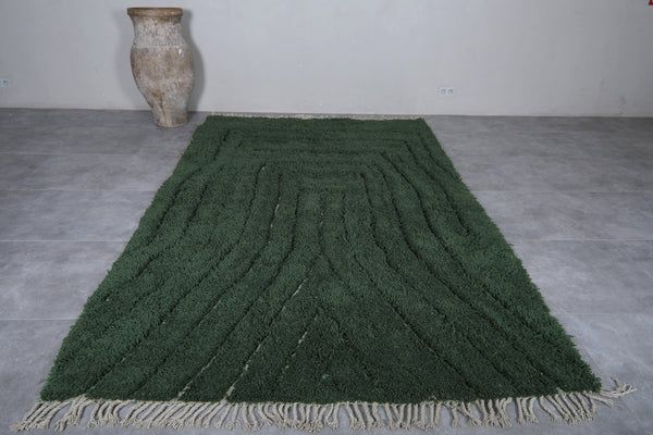 Dark green Moroccan rug - Custom size elegance