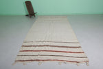 Handwoven Flatwoven Vintage Moroccan Runner Carpet – 5.5 x 11.4 ft | Minimalist Bohemian Design