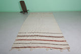 Handwoven Flatwoven Vintage Moroccan Runner Carpet – 5.5 x 11.4 ft | Minimalist Bohemian Design