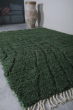 Dark Green Moroccan Rug - Custom Size Elegance