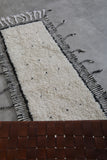 2.2 x 5.9 FT Moroccan Runner Rug – Black and White Minimalist Design