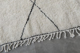 6 x 9 FT Moroccan Wool Rug - Handwoven with Black Diamond Pattern