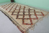 6.1 x 12.1 FT Moroccan Wool Rug - Handmade with Vibrant Diamond Pattern