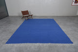 Moroccan Rug in Bold Blue – Handwoven Wool Carpet | 7.8 FT x 10 FT