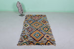 Gorgeous 3 FT X 6.5 FT Moroccan Boucherouite Rug | Colorful Handwoven Art