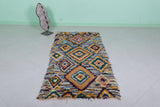 Gorgeous 3 FT X 6.5 FT Moroccan Boucherouite Rug | Colorful Handwoven Art