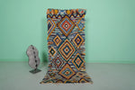 Gorgeous 3 FT X 6.5 FT Moroccan Boucherouite Rug | Colorful Handwoven Art