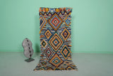 Gorgeous 3 FT X 6.5 FT Moroccan Boucherouite Rug | Colorful Handwoven Art