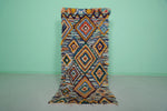 Gorgeous 3 FT X 6.5 FT Moroccan Boucherouite Rug | Colorful Handwoven Art