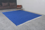 Moroccan Rug in Bold Blue – Handwoven Wool Carpet | 7.8 FT x 10 FT