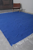 Moroccan Rug in Bold Blue – Handwoven Wool Carpet | 7.8 FT x 10 FT