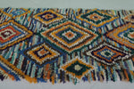 Gorgeous 3 FT X 6.5 FT Moroccan Boucherouite Rug | Colorful Handwoven Art