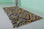 Gorgeous 3 FT X 6.5 FT Moroccan Boucherouite Rug | Colorful Handwoven Art