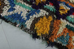 Gorgeous 3 FT X 6.5 FT Moroccan Boucherouite Rug | Colorful Handwoven Art