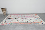 Moroccan Berber Rug 4.6 FT x 8.1 FT - Colorful Handwoven Wool Carpet