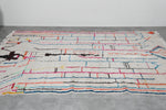 Moroccan Berber Rug 4.6 FT x 8.1 FT - Colorful Handwoven Wool Carpet