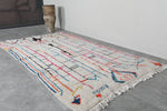 Moroccan Berber Rug 4.6 FT x 8.1 FT - Colorful Handwoven Wool Carpet