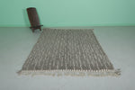 Elegant Moroccan Berber Rug - Abstract Linear Pattern 6.1 x 8.5 ft