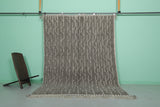 Elegant Moroccan Berber Rug - Abstract Linear Pattern 6.1 x 8.5 ft