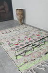 Moroccan Wool Rug 4.6 x 6.4 Feet - Handmade Berber Carpet with Vibrant Geometric and Tribal Designs