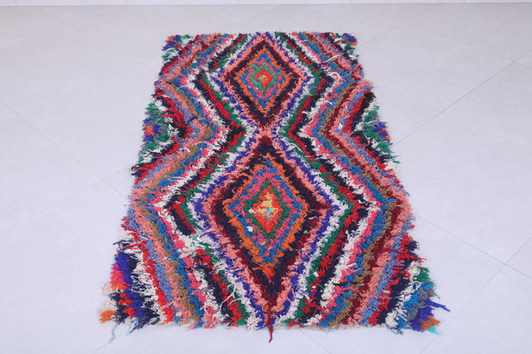 Moroccan berber rug - 2.8 x 5.8 ft | Vibrant handwoven carpet.