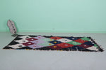 Wonderful carpet moroccan wool rug - 3.1 FT X 8.1 FT