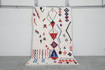 Moroccan Berber Rug 4.5 FT x 7.6 FT - Handwoven Wool Carpet