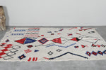 Moroccan Berber Rug 4.5 FT x 7.6 FT - Handwoven Wool Carpet